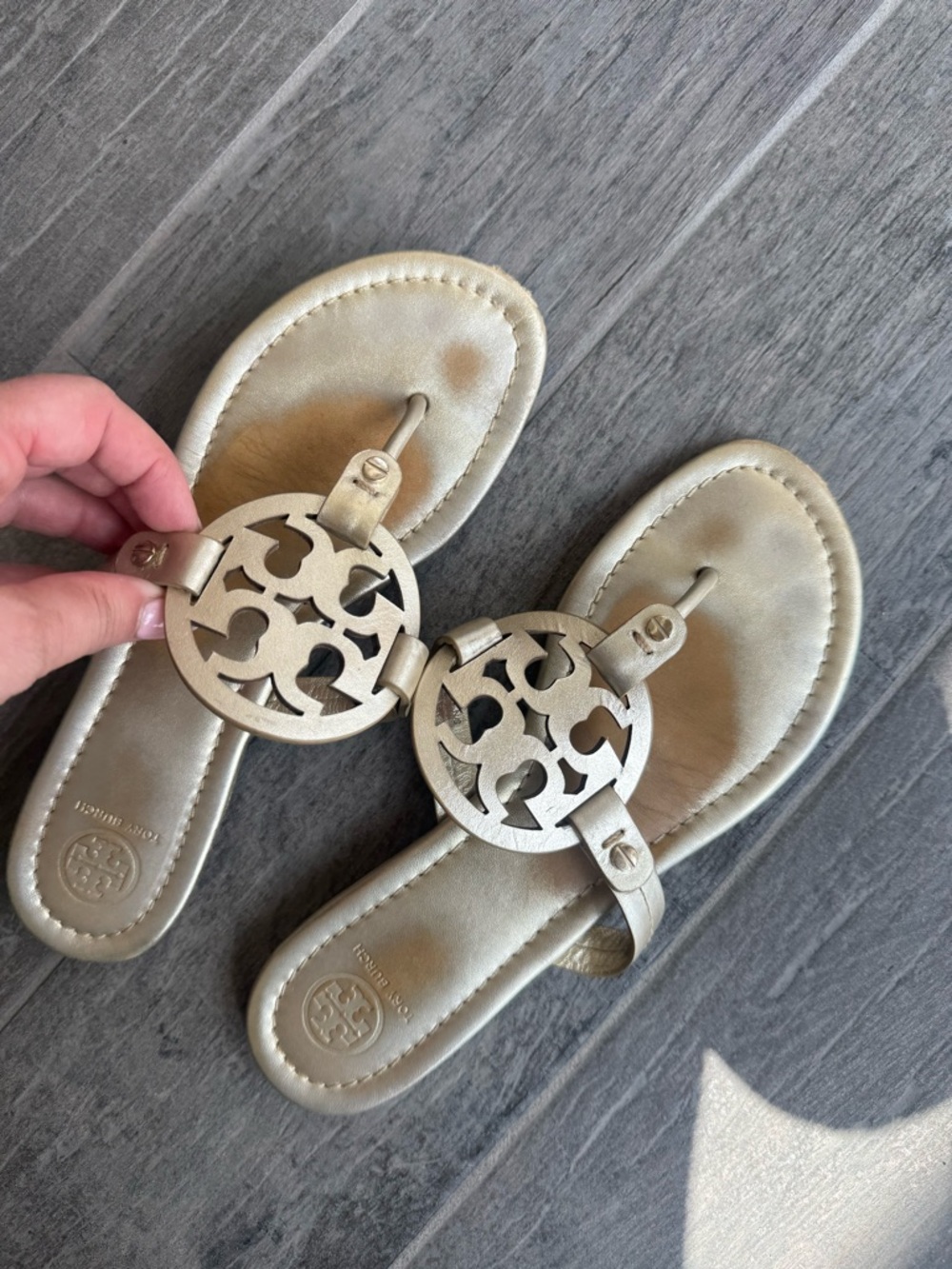 Tory Burch logo sandals
